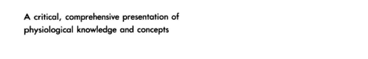 Handbook of Physiology: Section 13: Comparative Physiology