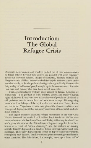 Beyond Charity: International Cooperation and the Global Refugee Crisis