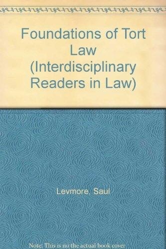 Foundations of Tort Law