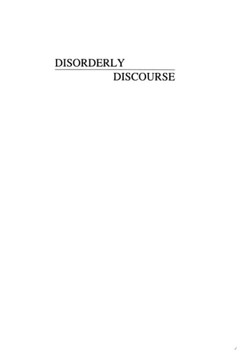 Disorderly Discourse: Narrative, Conflict, and Inequality