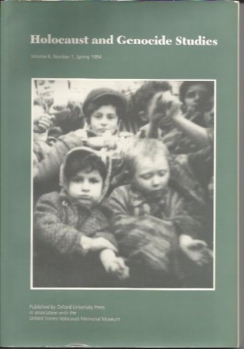 Holocaust and Genocide Studies: Volume 8, No. 1