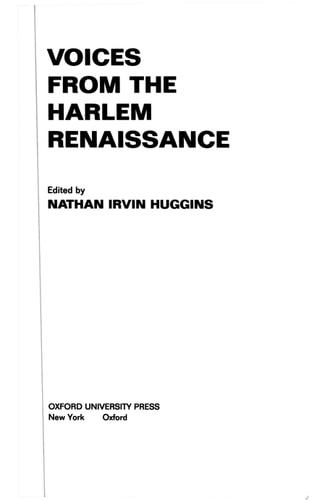 Voices from the Harlem Renaissance