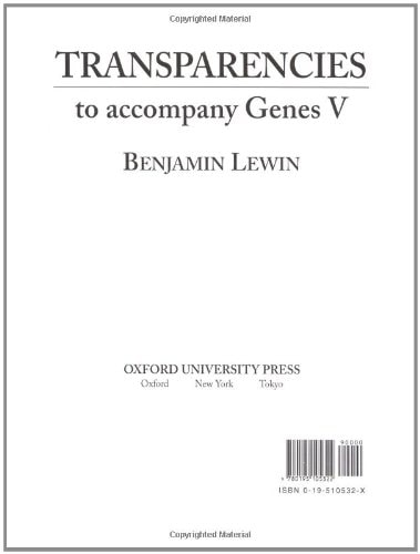Transparencies to Accompany Genes V