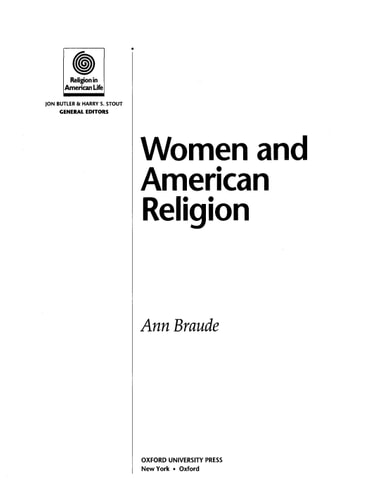 Women and American Religion
