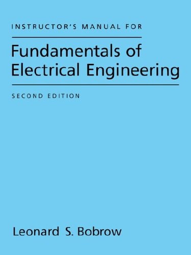 Instructor's Manual for Fundamentals of Electrical Engineering