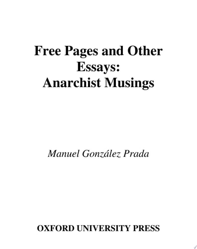 Free Pages and Hard Times: Anarchist Musings