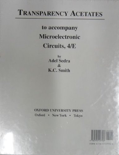 Transparency Acetates to Accompany Microelectronic Circuits: Fourth Edition