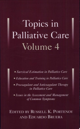 Topics in Palliative Care: Volume 4