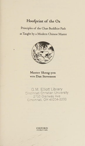 Hoofprint of the Ox: Principles of the Chan Buddhist Path as Taught by a Modern Chinese Master