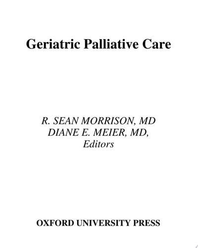 Geriatric Palliative Care