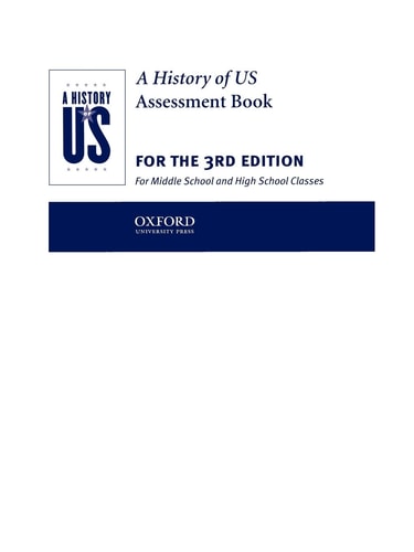 A History of US: Assessment Book 1-10
