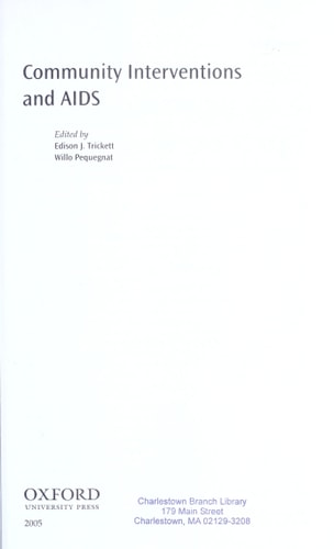 Community Interventions and AIDS: Targeting the Community Context