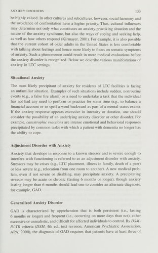 Psychiatry in Long-Term Care