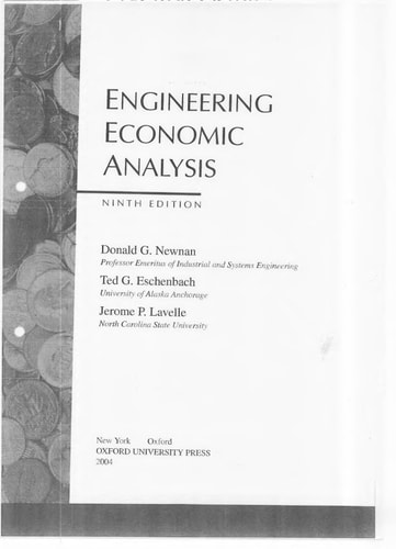Engineering Economic Analysis