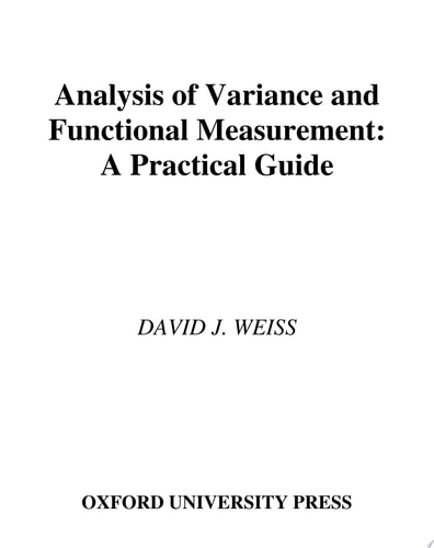 Analysis of Variance and Functional Measurement: A Practical Guide