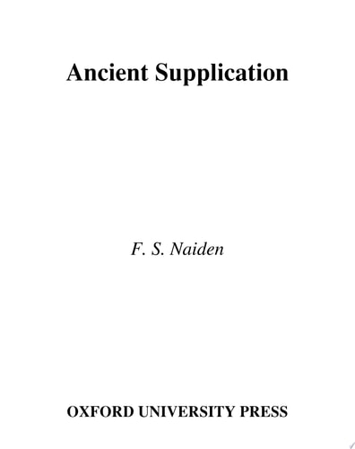 Ancient Supplication