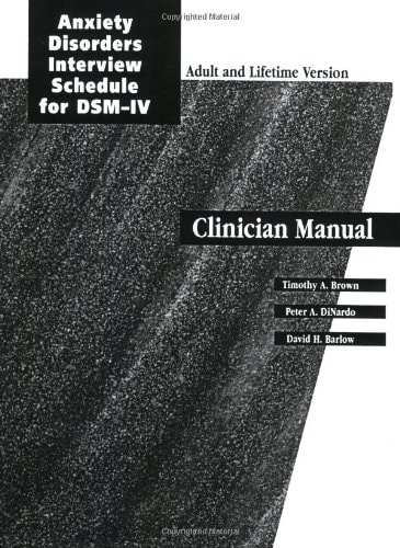 Anxiety Disorders Interview Schedule (ADIS-IV) Specimen Set