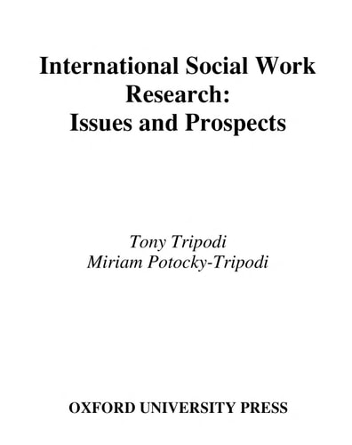 International Social Work Research: Issues and Prospects