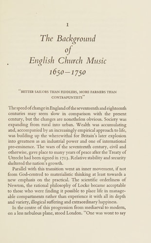 English Church Music 1650-1750