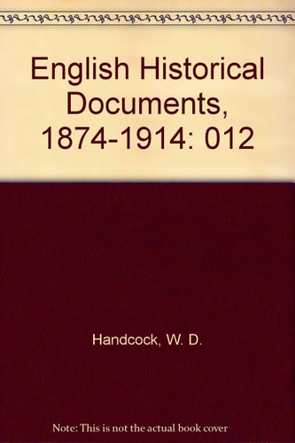 English Historical Documents, 1874-1914