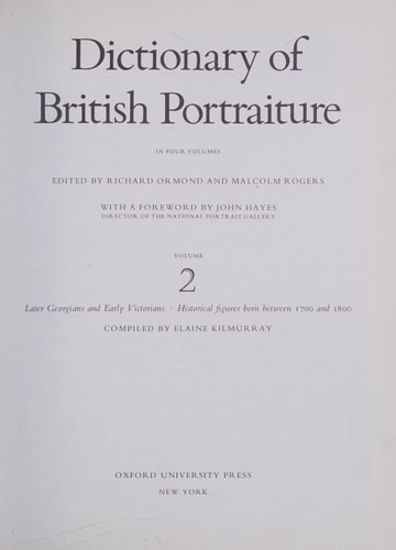 Dictionary of British Portraiture