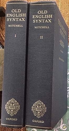 Old English Syntax: 2 Volumes