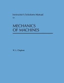 Instructor's Solutions Manual for Mechanics of Machines