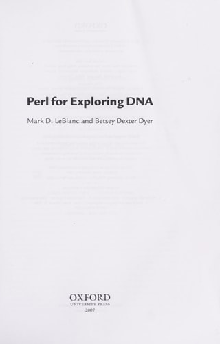 Perl for Exploring DNA