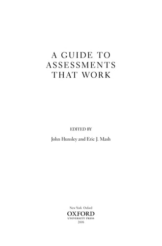 A Guide to Assessments That Work