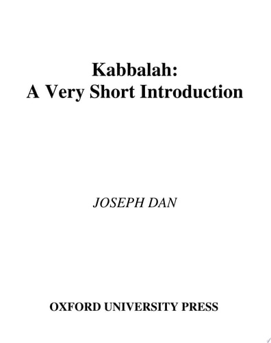 Kabbalah: A Very Short Introduction
