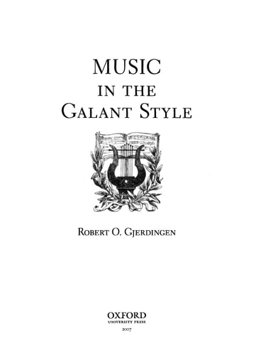 Music in the Galant Style