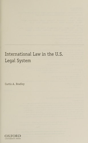 International Law in the U.S. Legal System