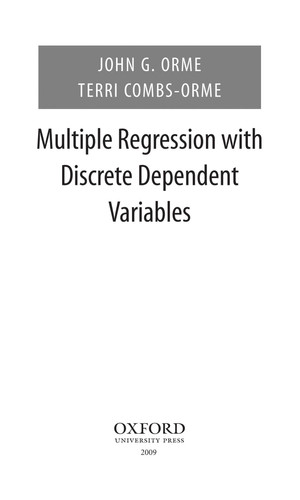 Multiple Regression with Discrete Dependent Variables