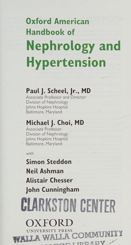 Oxford American Handbook of Nephrology and Hypertension