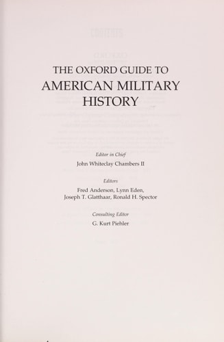 The Oxford Guide to American Military History