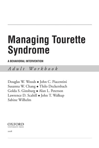 Managing Tourette Syndrome: A Behavioral Intervention