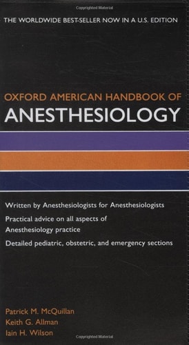 Oxford American Handbook of Anesthesiology