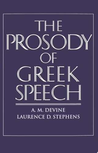 Prosody of Greek Speech
