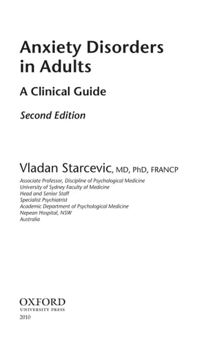 Anxiety Disorders in Adults: A Clinical Guide