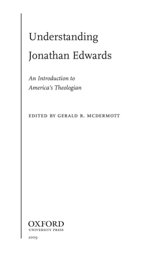 Understanding Jonathan Edwards: An Introduction to America's Theologian