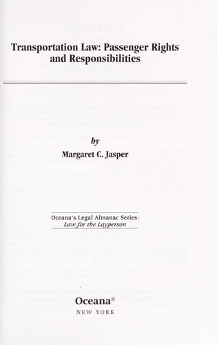 Transportation Law: Passenger Rights and Responsibilities