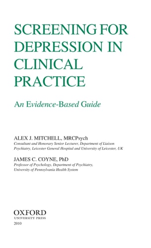 Screening for Depression in Clinical Practice: An Evidence-Based Guide