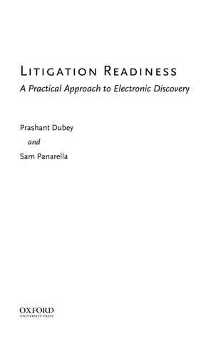 Litigation Readiness: A Practical Approach to Electronic Discovery