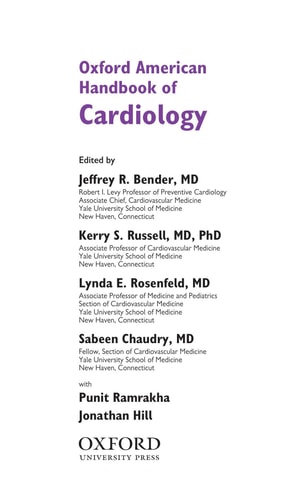 Oxford American Handbook of Cardiology (Oxford American Handbooks of Medicine)