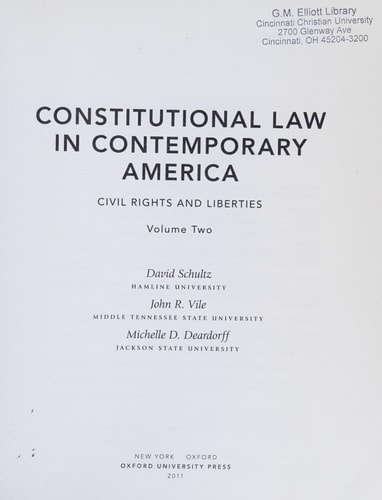 Constitutional Law in Contemporary America, Vol. 1: Institutions, Politics, and Process