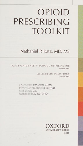 Opioid Prescribing Toolkit: Pharma Only