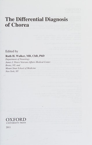 The Differential Diagnosis of Chorea