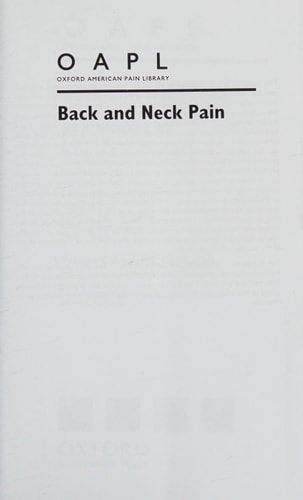 Back and Neck Pain