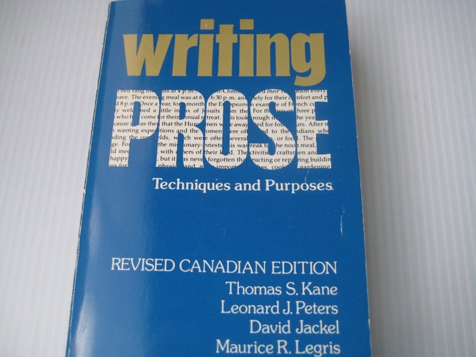 Writing Prose: Revised Canadian Edition