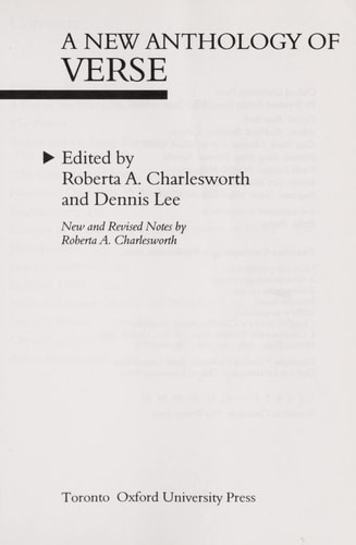 A New Anthology of Verse